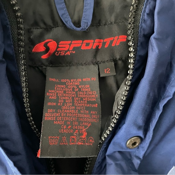 Vintage Sportif MEC Boys Reflective Rain Jacket Children’s Youth Blue - Picture 10 of 10